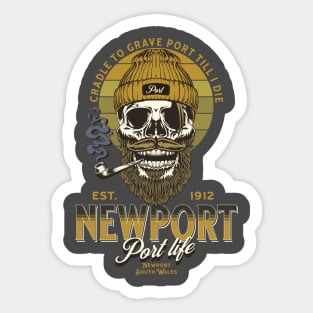 Newport Wales, Skater Port Skull Sticker